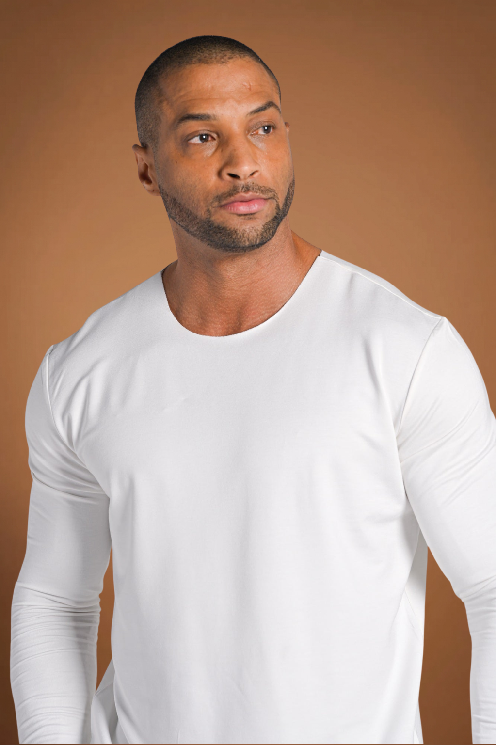 Camiseta Heavy Cotton Manga Longa Off white